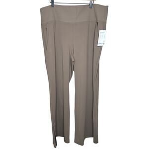 Athleta NWT Gray Venice Flare Pants High Waisted Breathable Office Commute 2X